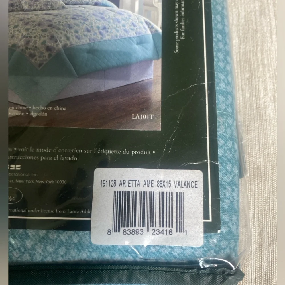 Laura Ashley Home Arietta Valance 15 x 86 Blue Cottage New Top Treatment